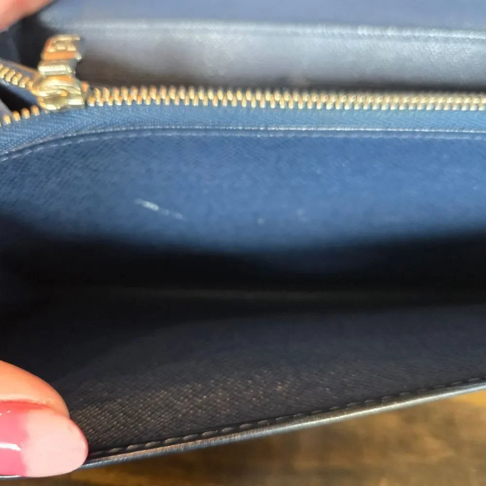 Authentic Louis Vuitton Blue Epi Long Wallet